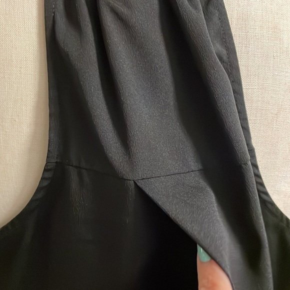 LYS halter zip up embellishment neckline top / blouse black adjustable straps 1X - Picture 8 of 11